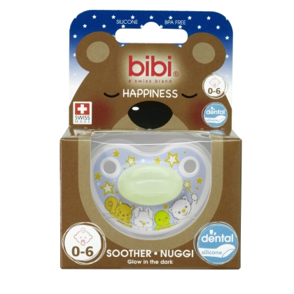 bibi čiulptukas Happiness DenSil 0-6 Ring Glow in the Dark SV-B1