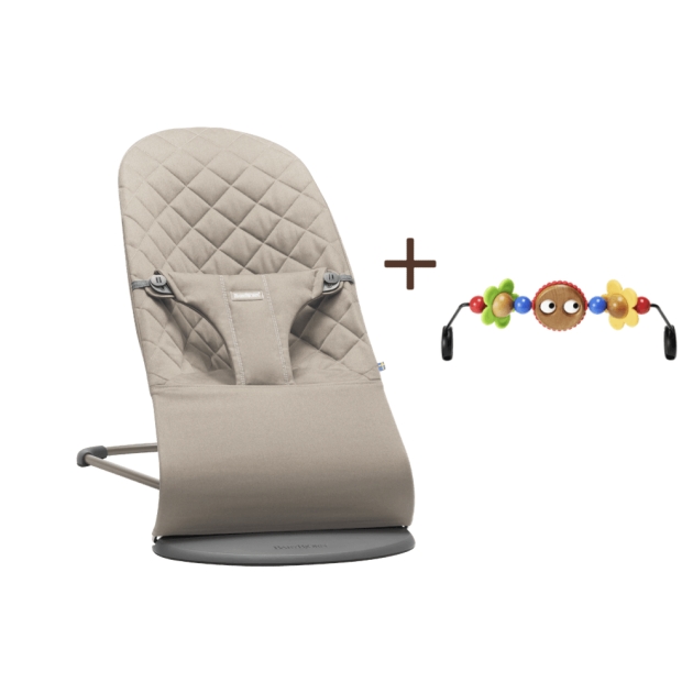 Gultukas BabyBjorn BLISS SAND GREY (su žaisliuku)