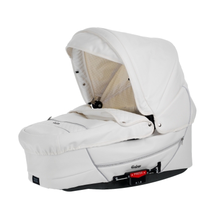 Lopšys CITY CARRYCOT SUPREME WHITE LEATHER 2013