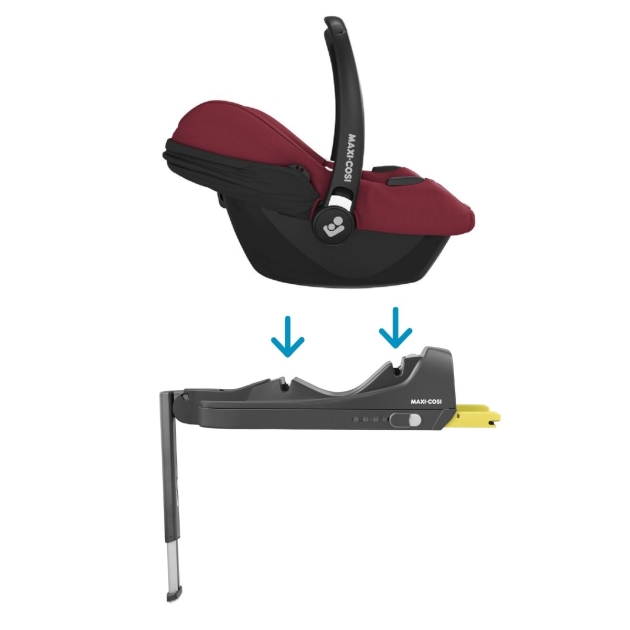 Maxi Cosi Tinca kėdutė + ISOFIX baze Essential Red (komplektas)