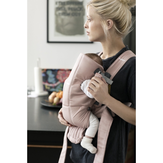 Nešioklė BabyBjorn MINI DUSTY PINK, COTTON