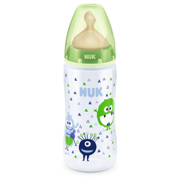 NUK First Choise+ polipropileno buteliukas 300ml su lateksiniu žinduku M Nr.1