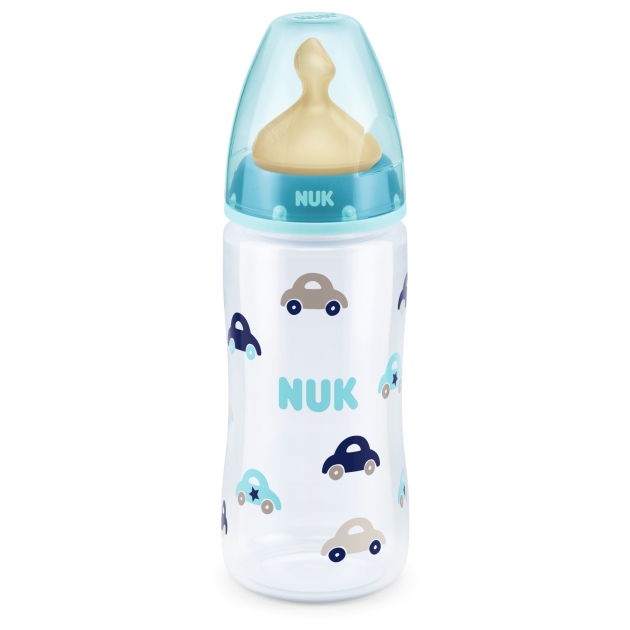 NUK First Choise+ polipropileno buteliukas 300ml su lateksiniu žinduku M Nr.1