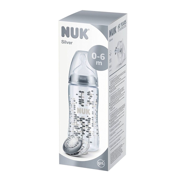 NUK SILVER rinkinys 0 6 mėn. kūdikiams