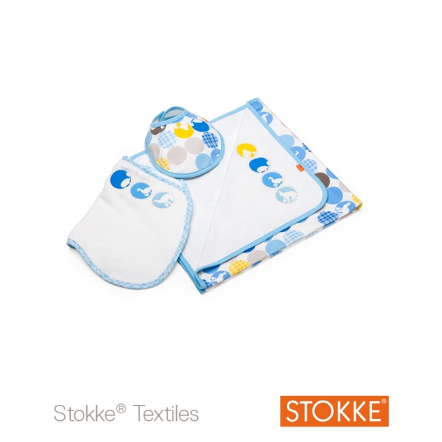 STOKKE Jersey Blanket Set Silhouette Blue