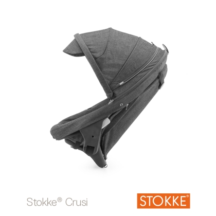 STOKKE Sibling kėdutė + adaptorius Black Melange