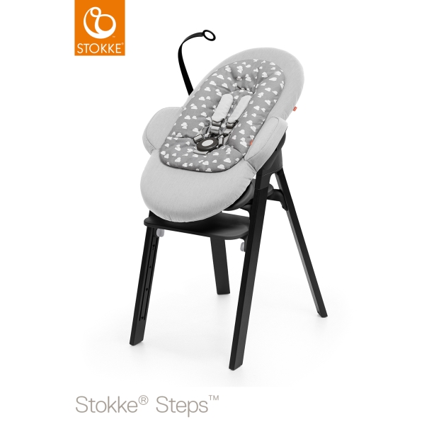 STOKKE Steps Gultukas Grey Clouds su juodu plastiku