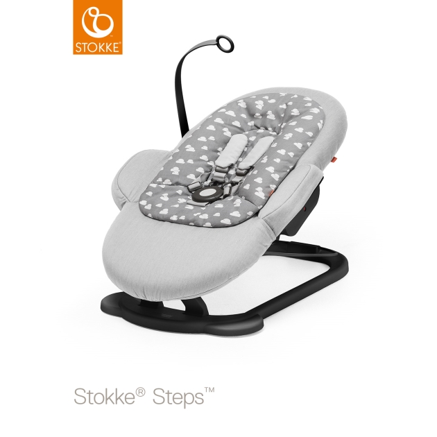 STOKKE Steps Gultukas Grey Clouds su juodu plastiku