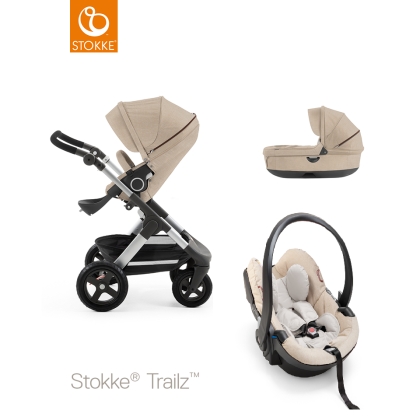 Stokke Trailz komplektas 3 in 1 ( Beige Melange)