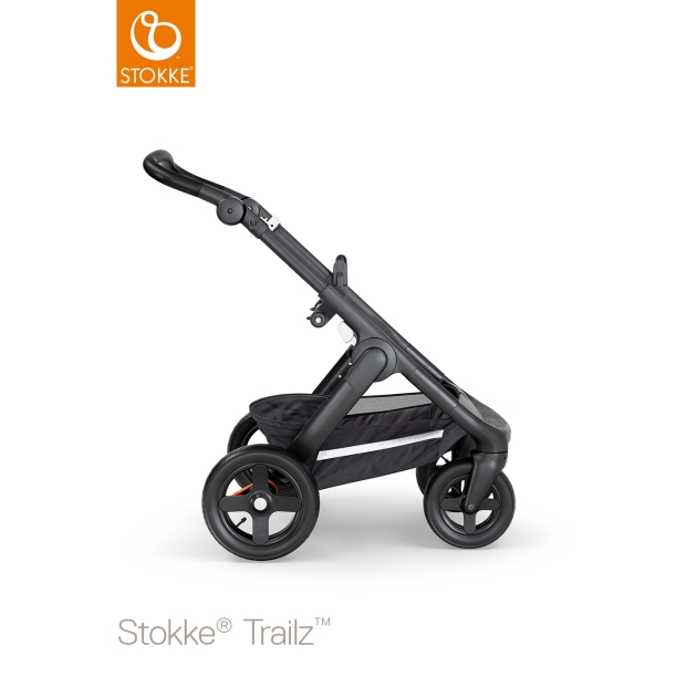 Stokke Trailz rėmas Black/Juoda rankena (pripučiami ratai)