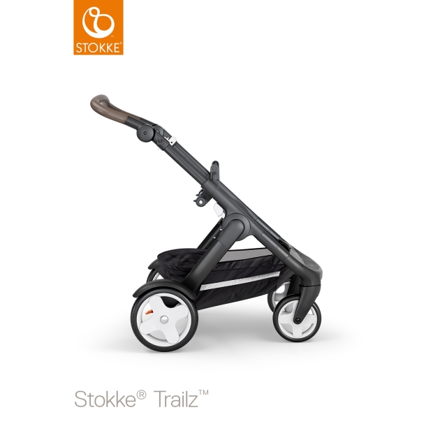 Stokke Trailz rėmas Black/Ruda rankena (klasikiniai ratai)