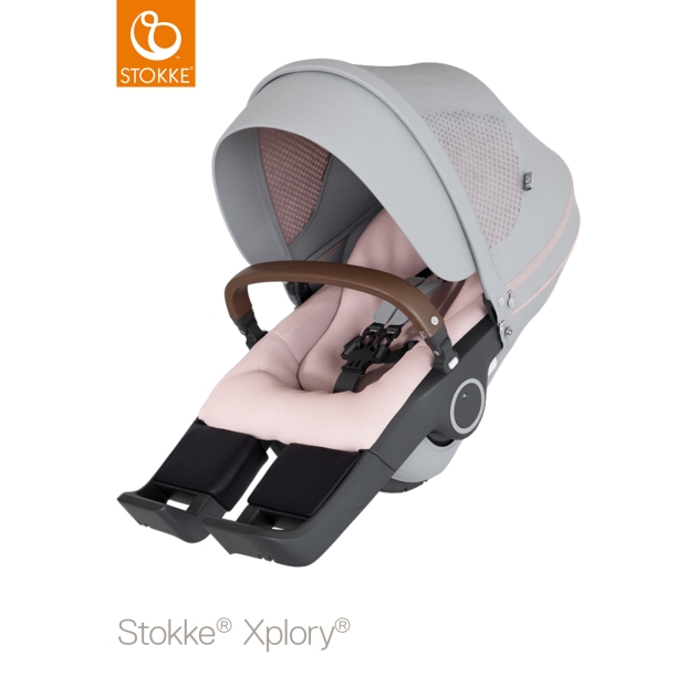 STOKKE vežimėlio sėdima dalis BLACK plastics Athleisure PINK