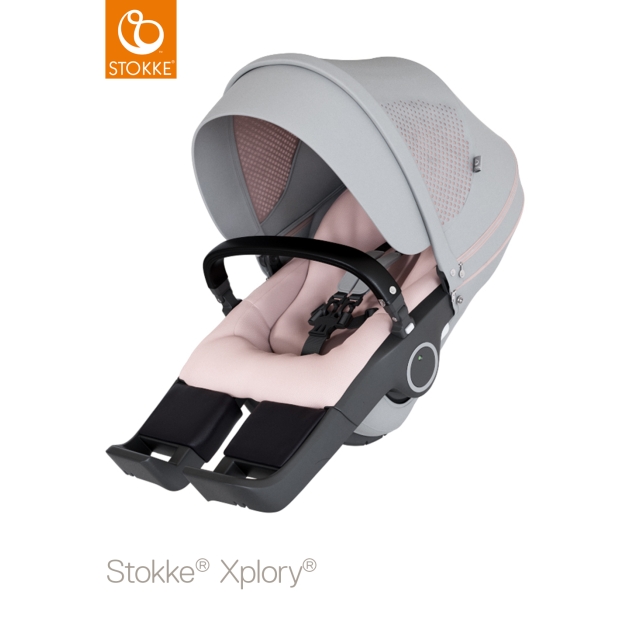 STOKKE vežimėlio sėdima dalis BLACK plastics Athleisure PINK