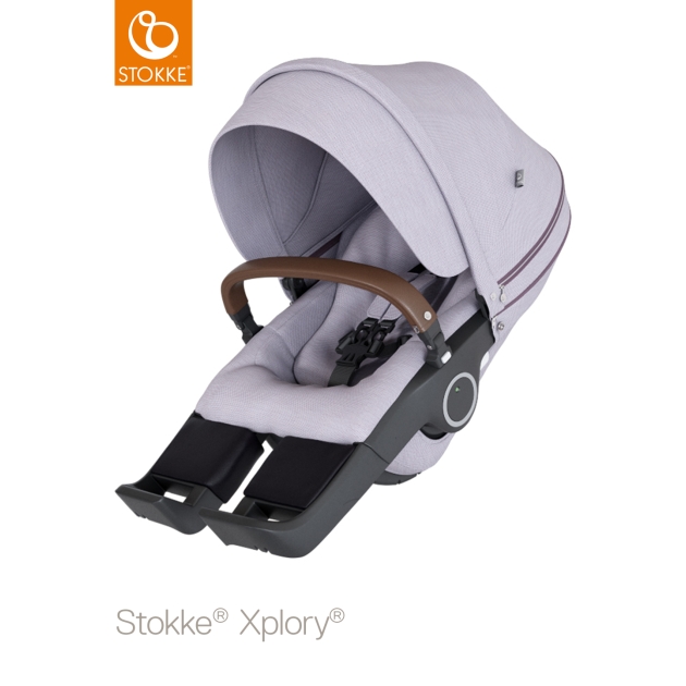 STOKKE vežimėlio sėdima dalis BLACK plastics Brushed LILAC