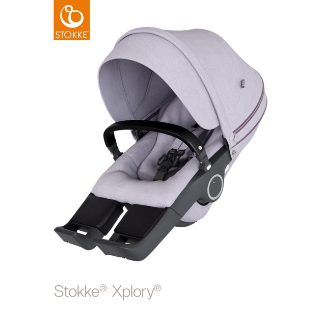 STOKKE vežimėlio sėdima dalis BLACK plastics Brushed LILAC