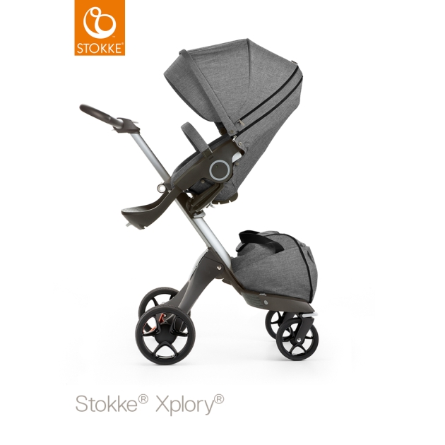 Stokke Xplory V5 Black Melange (su lopšiu)