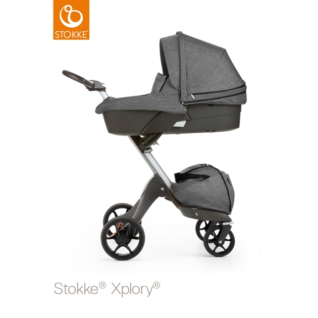 Stokke Xplory V5 Black Melange (su lopšiu)