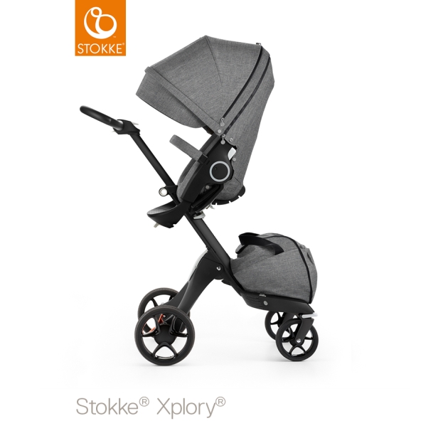 Stokke Xplory V5 sportinukas (juodas rėmas) Black Melange