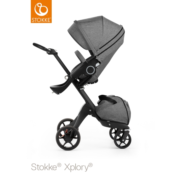 Stokke Xplory V5 sportinukas (juodas rėmas) Black Melange