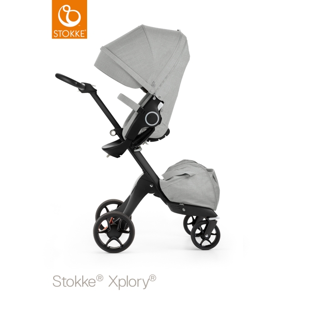 STOKKE Xplory V5 sportinukas (juodas rėmas) Grey Melange