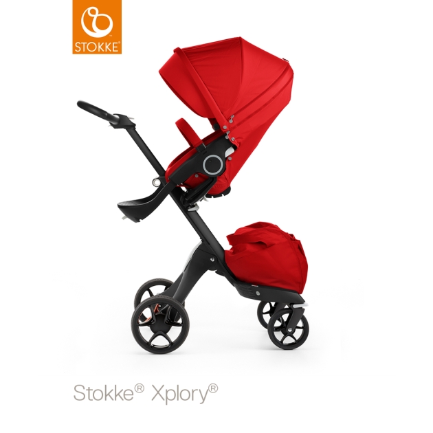 STOKKE Xplory V5 sportinukas (juodas rėmas) Red