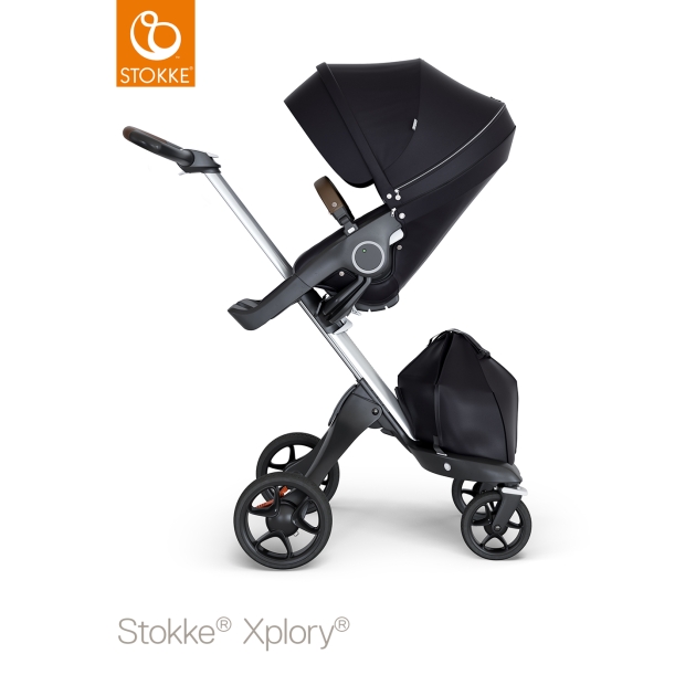 STOKKE XPLORY V6 sportinukas Black (sidabrinis rėmas)