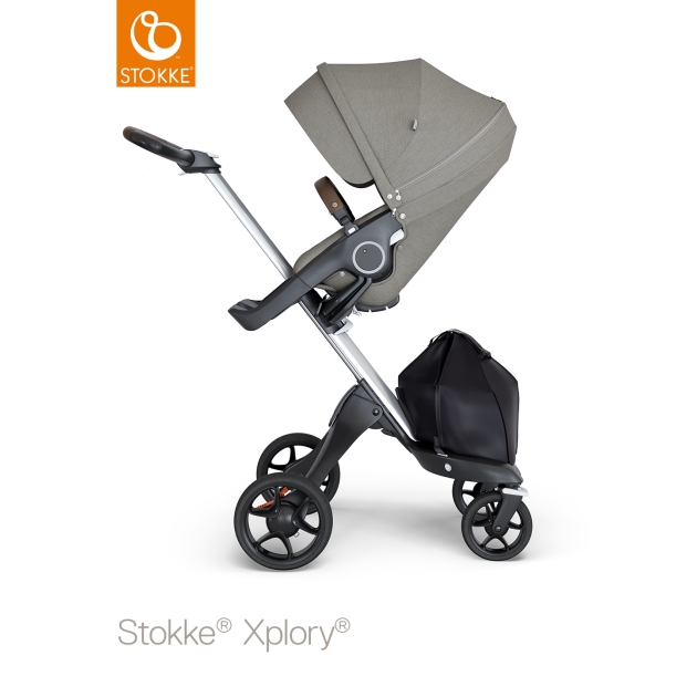 STOKKE XPLORY V6 sportinukas Brushed Grey (sidabrinis rėmas)