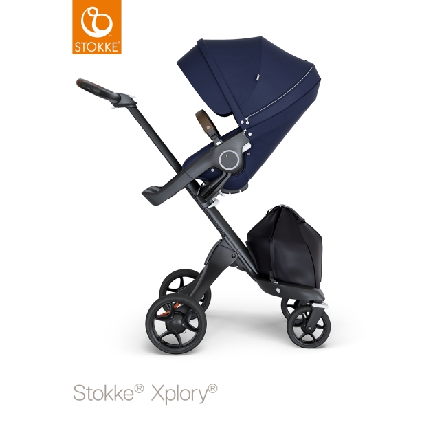 STOKKE XPLORY V6 sportinukas DEEP BLUE (juodas rėmas)