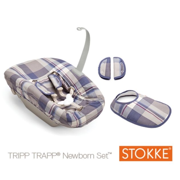 TRIPP TRAPP Newborn Textile Set Tartan Blue