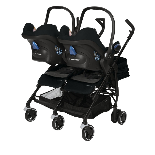 Vežimėlis Maxi Cosi Dana for2 (dvyniams) Nomad black