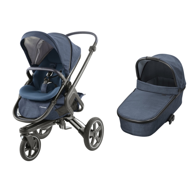 Vežimėlis Maxi Cosi Nova 3 (2 in 1) su lopšiu Oria Nomad Blue