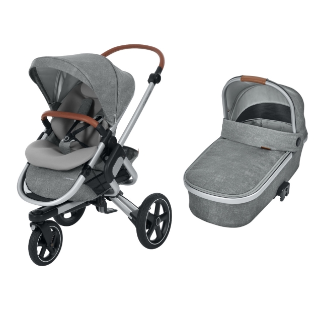 Vežimėlis Maxi Cosi Nova 3 (2 in 1) su lopšiu Oria Nomad Grey