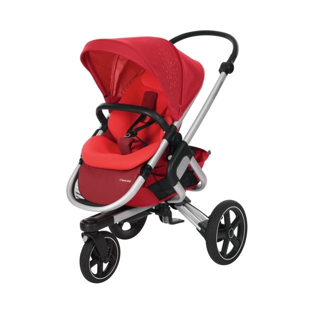 Vežimėlis Maxi Cosi Nova 3 (2 in 1) su lopšiu Oria Vivid Red