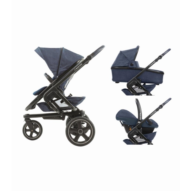 Vežimėlis Maxi-Cosi Nova 3 in 1 (3 ratai) Nomad Blue