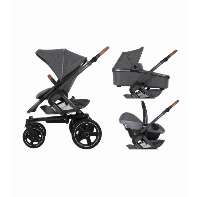 Vežimėlis Maxi-Cosi Nova 3 in 1 (4 ratai) Sparkling Grey