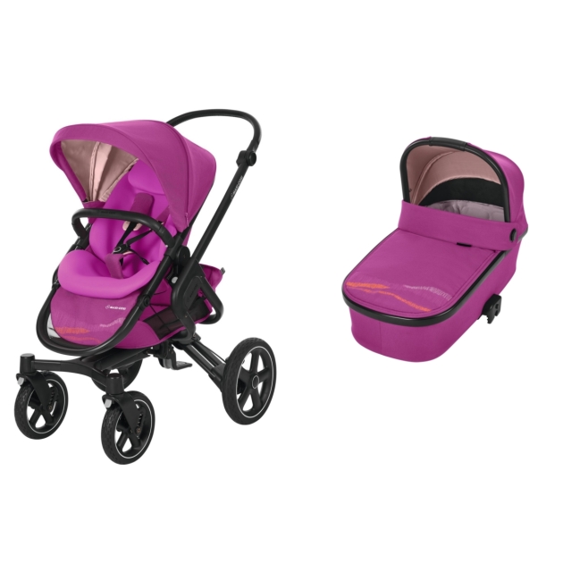 Vežimėlis Maxi Cosi Nova 4 (2 in 1) su lopšiu Oria Frequency Pink