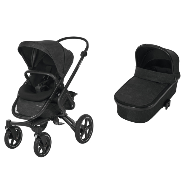 Vežimėlis Maxi Cosi Nova 4 (2 in 1) su lopšiu Oria Nomad Black