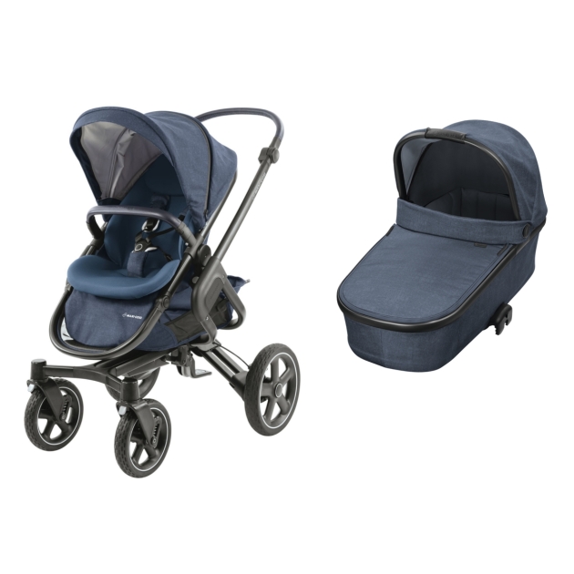 Vežimėlis Maxi Cosi Nova 4 (2 in 1) su lopšiu Oria Nomad Blue