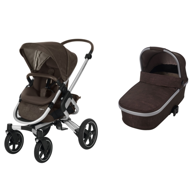 Vežimėlis Maxi Cosi Nova 4 (2 in 1) su lopšiu Oria Nomad Brown