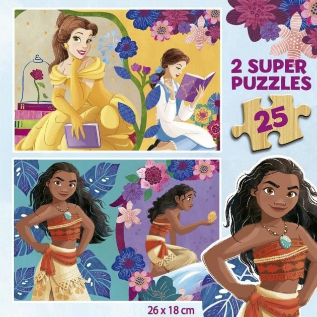 2 galvosūkių rinkinys Disney Princess Bella + Vaiana 25 Dalys