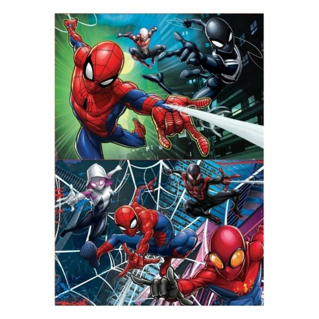 2 galvosūkių rinkinys Spider Man Hero 100 Dalys 40 x 28 cm