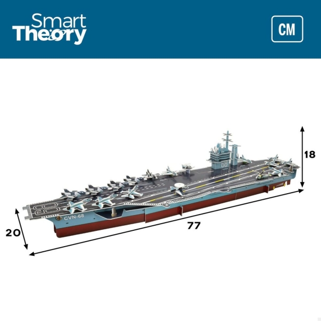 3D Puzlė Colorbaby Nimitz Lėktuvnešis 67 Dalys 77 x 18 x 20 cm (6 vnt.)