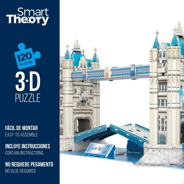 3D Puzlė Colorbaby Tower Bridge 120 Dalys 77,5 x 23 x 18 cm (6 vnt.)