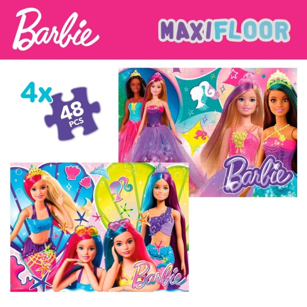 4 galvosūkių rinkinys Barbie MaxiFloor 192 Dalys 35 x 1,5 x 25 cm