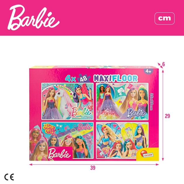 4 galvosūkių rinkinys Barbie MaxiFloor 192 Dalys 35 x 1,5 x 25 cm