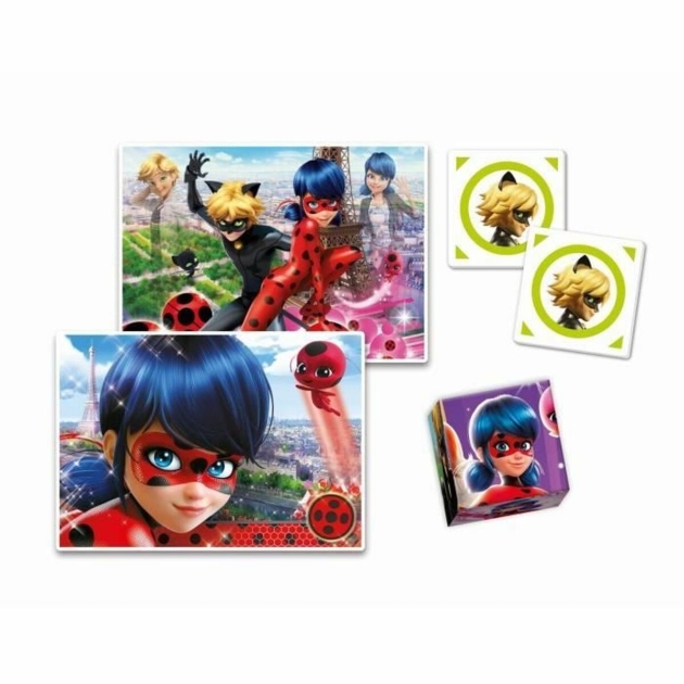 4 galvosūkių rinkinys Miraculous: Tales of Ladybug Cat Noir Clementoni Edukit