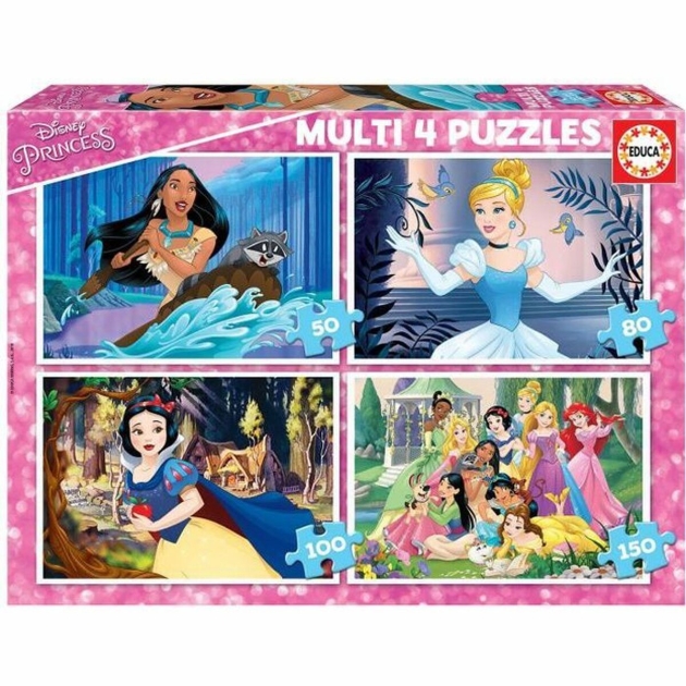 4 galvosūkių rinkinys Disney Princess Educa 17637 380 Dalys