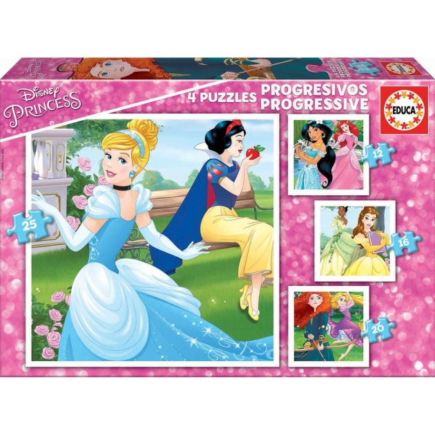 4 galvosūkių rinkinys   Disney Princess Magical         16 x 16 cm