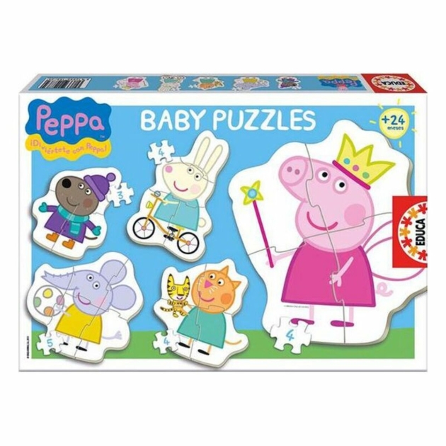 5 galvosūkių rinkinys Peppa Pig Educa Baby 15622 24 Dalys