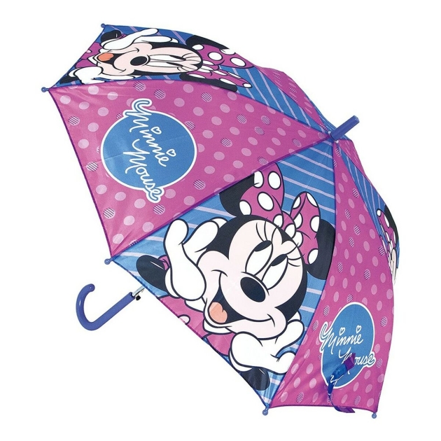 Automatinis skėtis Minnie Mouse Lucky Mėlyna Rožinė (Ø 84 cm)